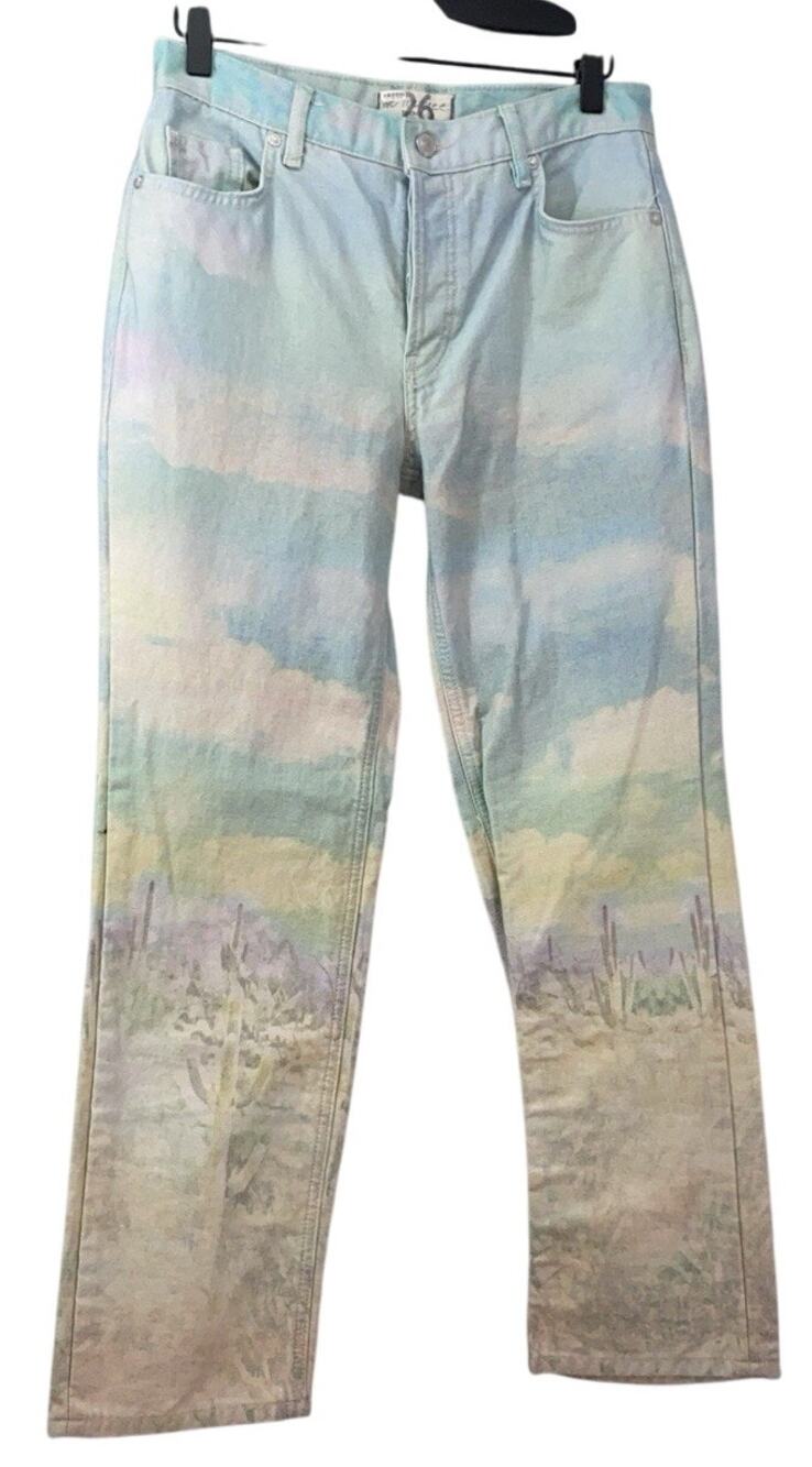 Free People x We The Free Maggie Desert Scenic Jeans sz 26 Cactus